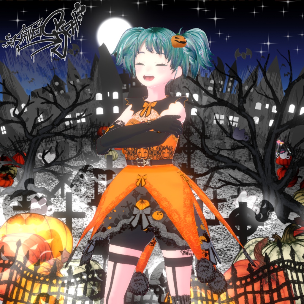 VRoid Pumpkin Witch Halloween Costume (FREE)