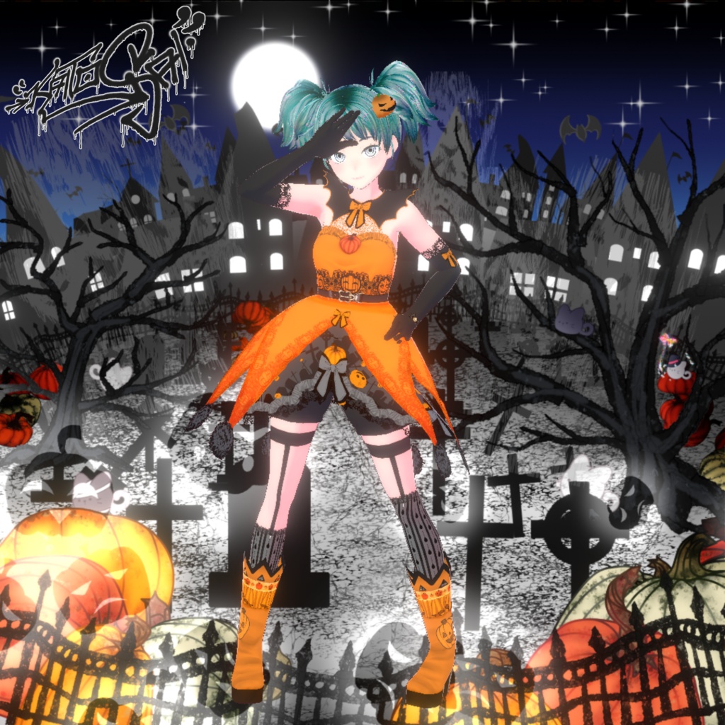 VRoid Pumpkin Witch Halloween Costume (FREE)