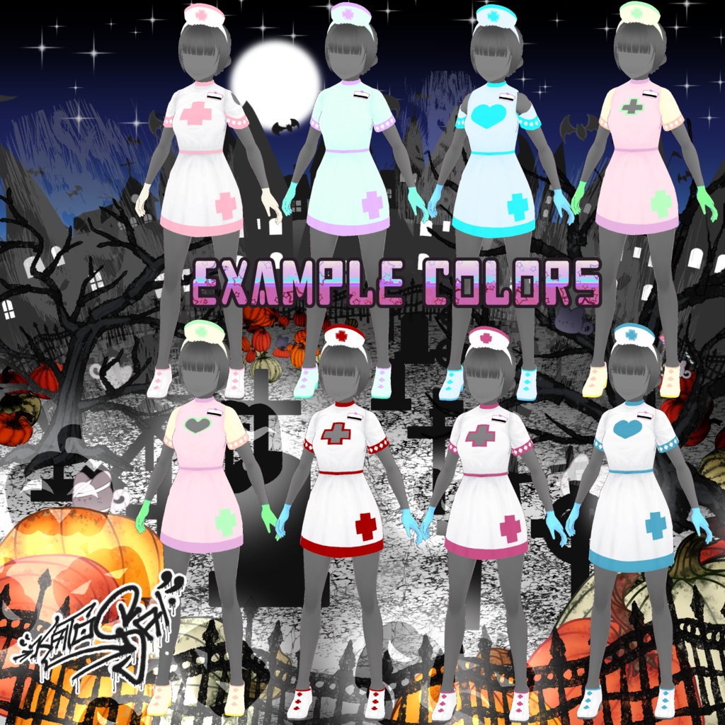 P2U+F2U Lovesick Nurse Halloween Costume 💉 Model 'Sayuri' included 💉 with FREE Version for VRoid