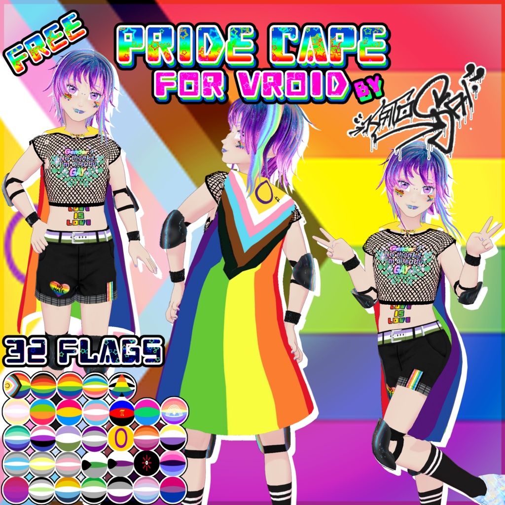 Free Pride Capes for VRoid