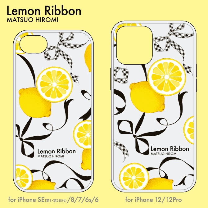 マツオヒロミ iPhoneケース1【Lemon Ribbon】クリア(ソフトタイプ)