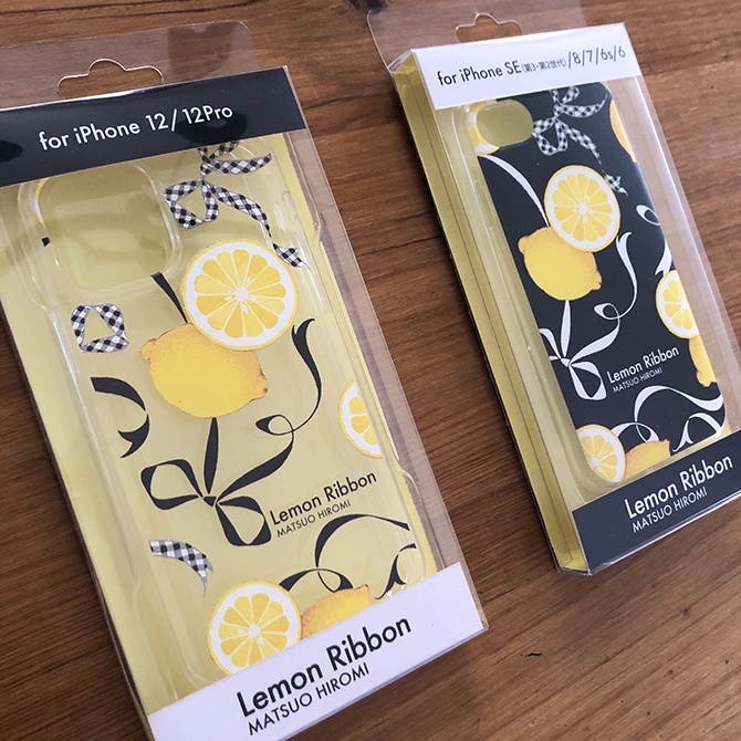 マツオヒロミ iPhoneケース1【Lemon Ribbon】クリア(ソフトタイプ)