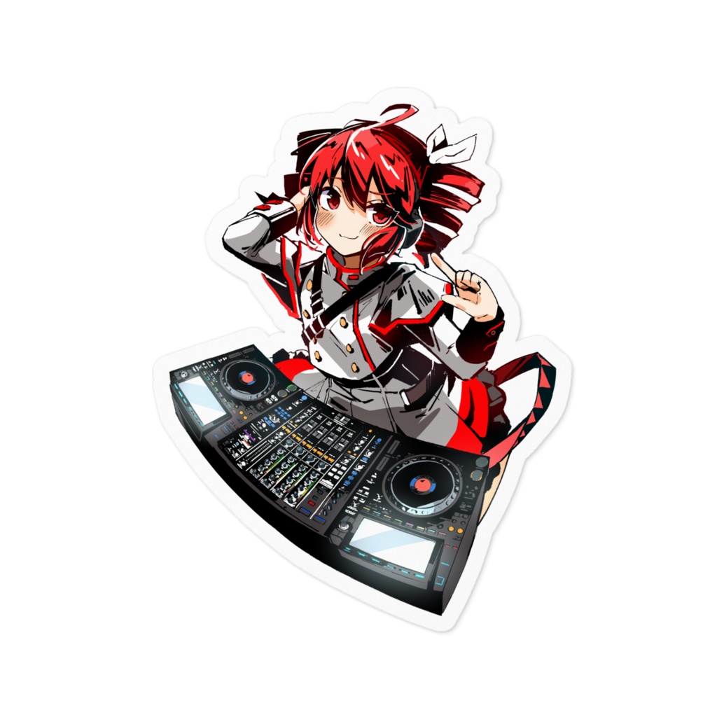 DJテトステッカー（小）