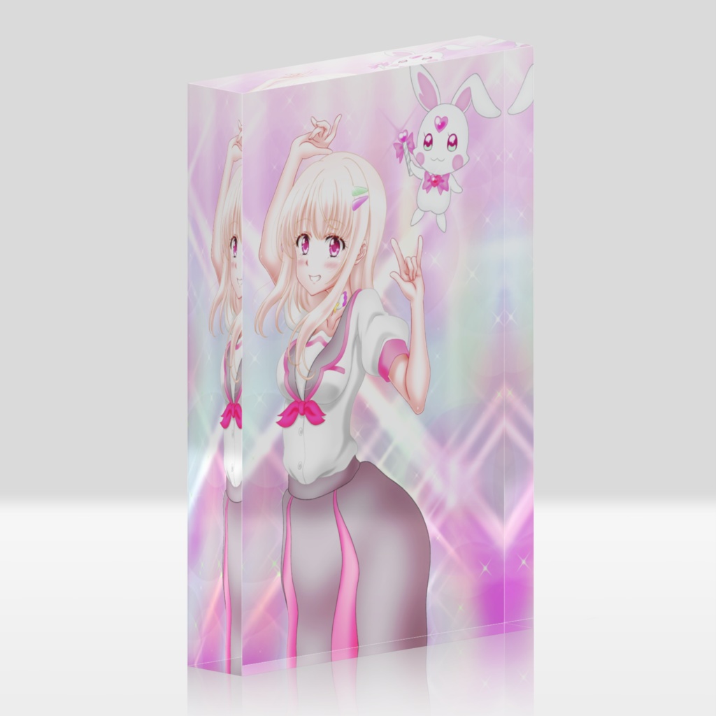 キミとアイドルプリキュア♪ 田中ぷりん＆キラリンウサギ♪ 同人アクリルブロック