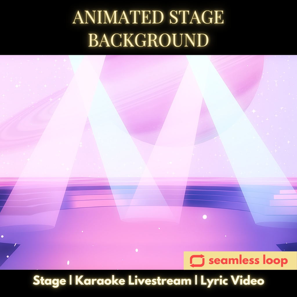 Animated Stage Background Galactic Pink Space | Karaoke, Video Background