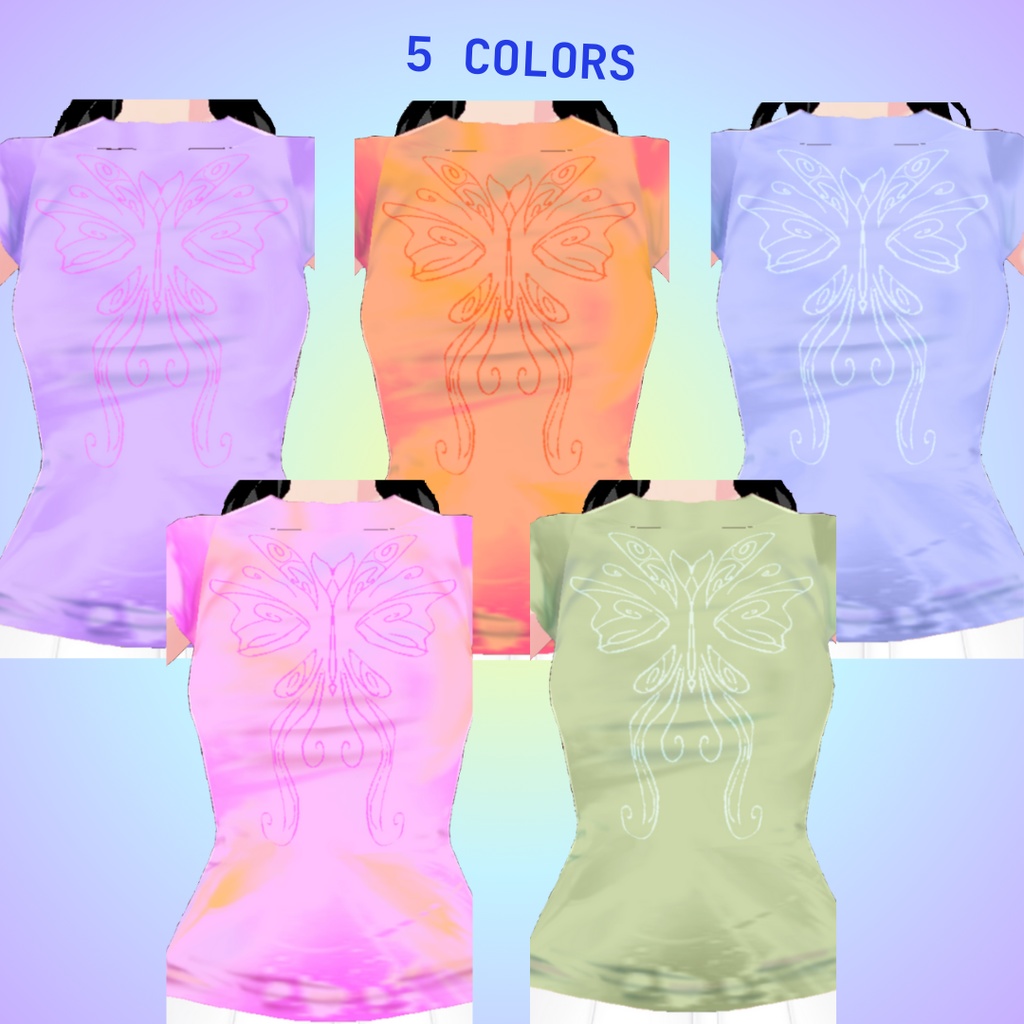 【VRoid】Butterfly Graphic TShirt