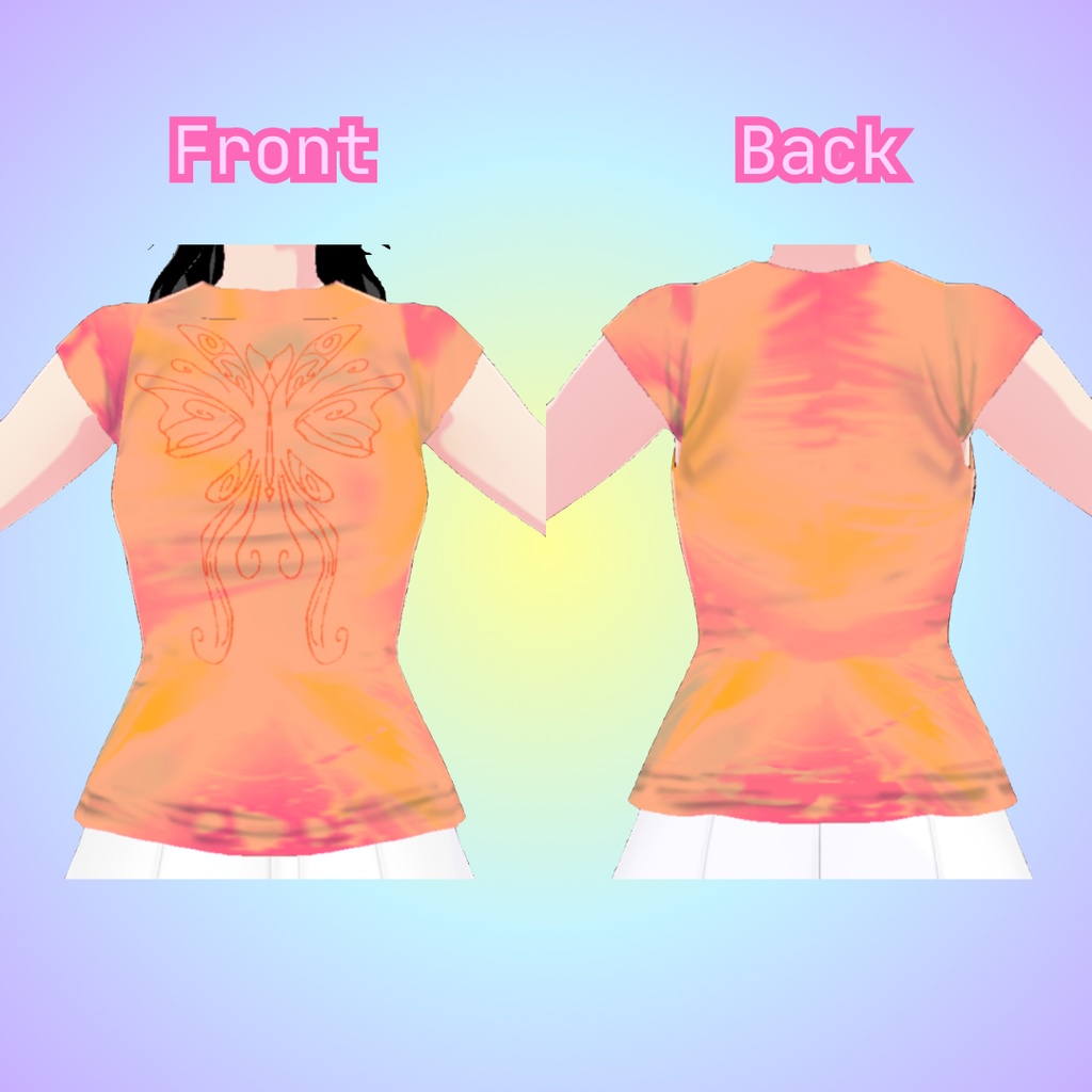 【VRoid】Butterfly Graphic TShirt