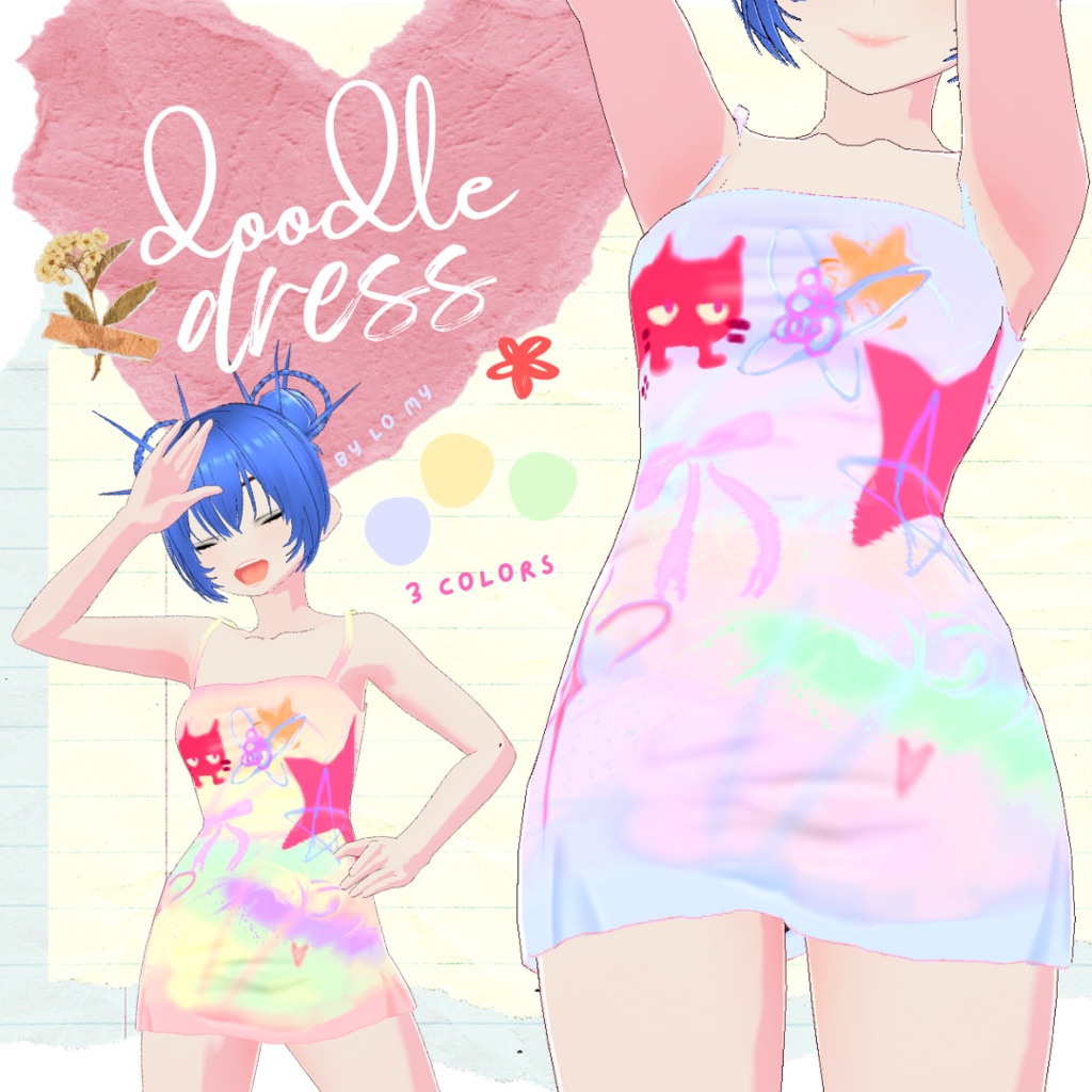 【VRoid】Graphic Dress