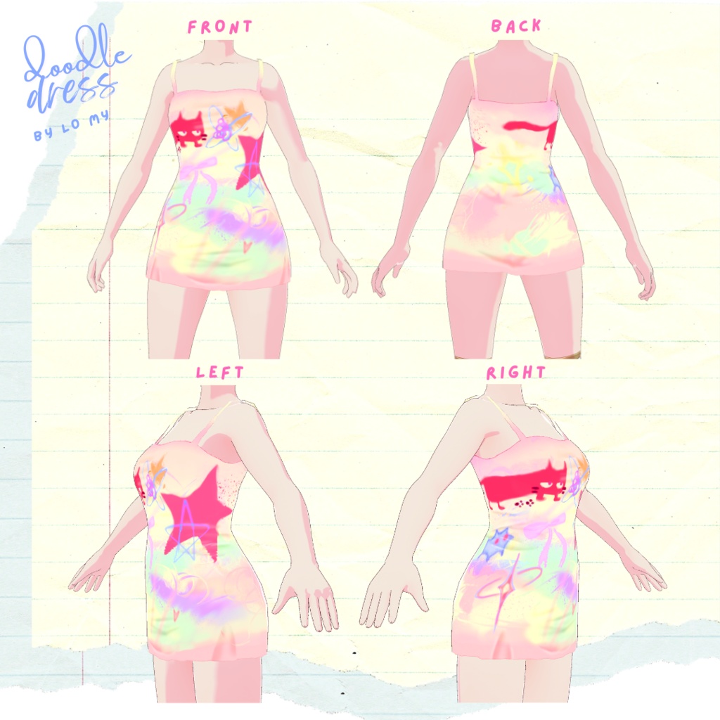 【VRoid】Graphic Dress