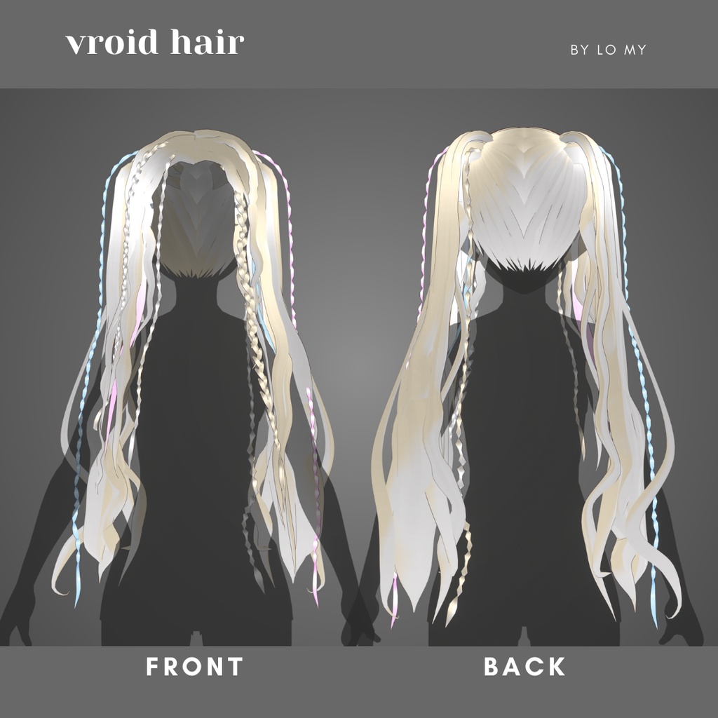 【VRoid】Hair Preset Braids Pigtails