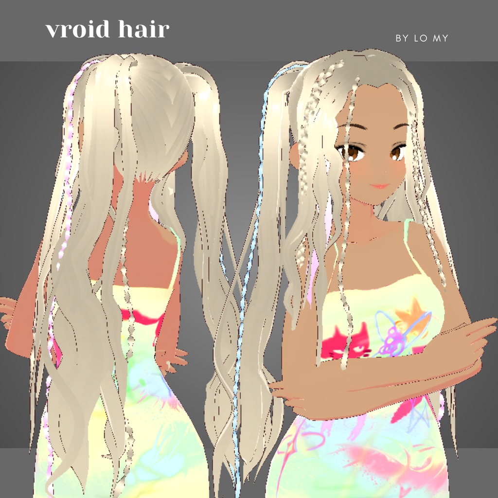 【VRoid】Hair Preset Braids Pigtails