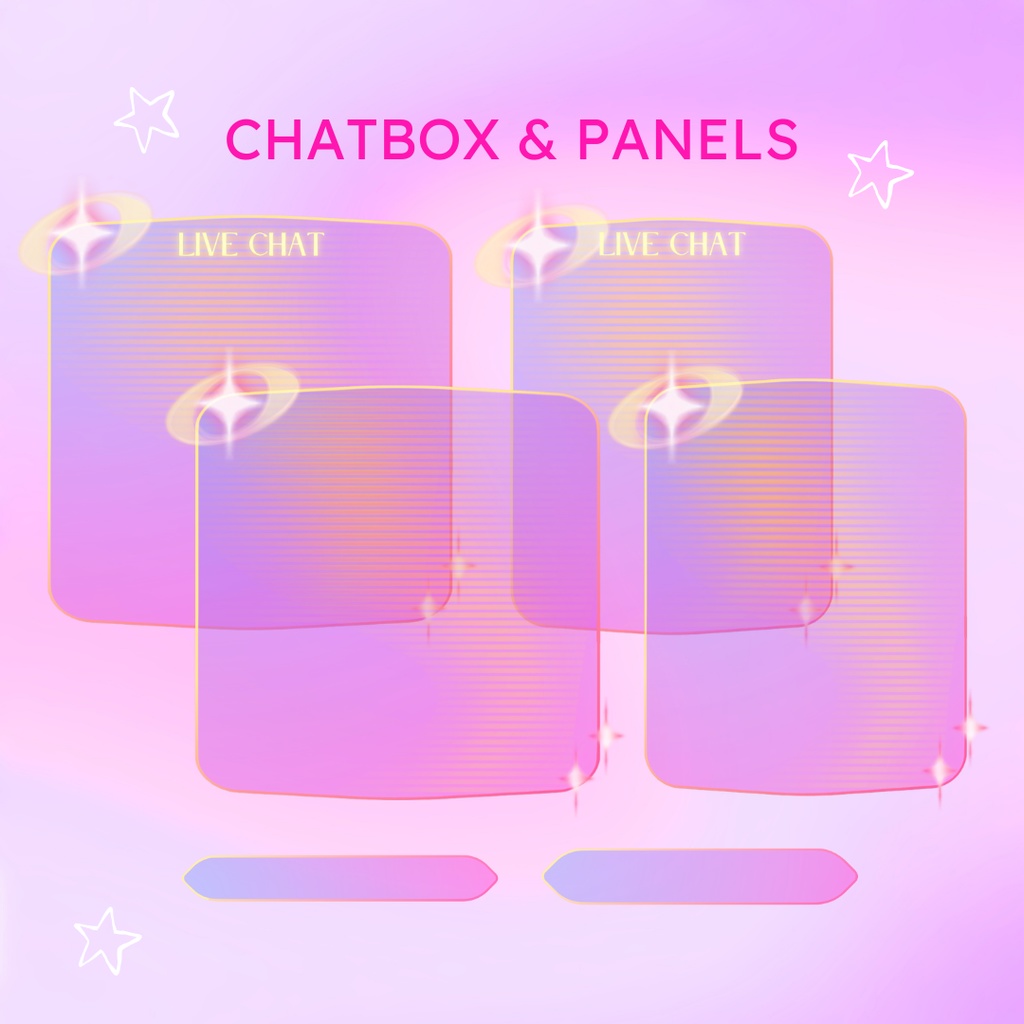 【Stream Overlays】Pink Shooting Stars