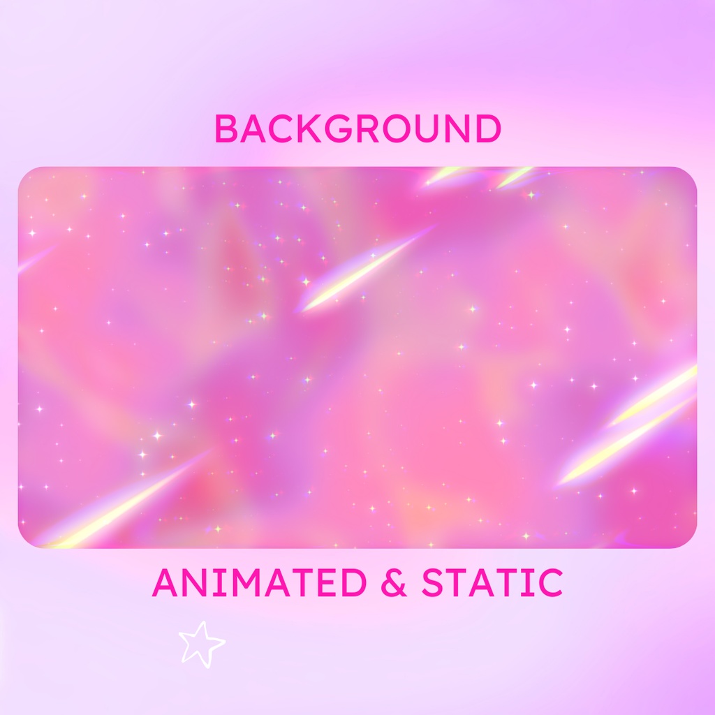 【Stream Overlays】Pink Shooting Stars