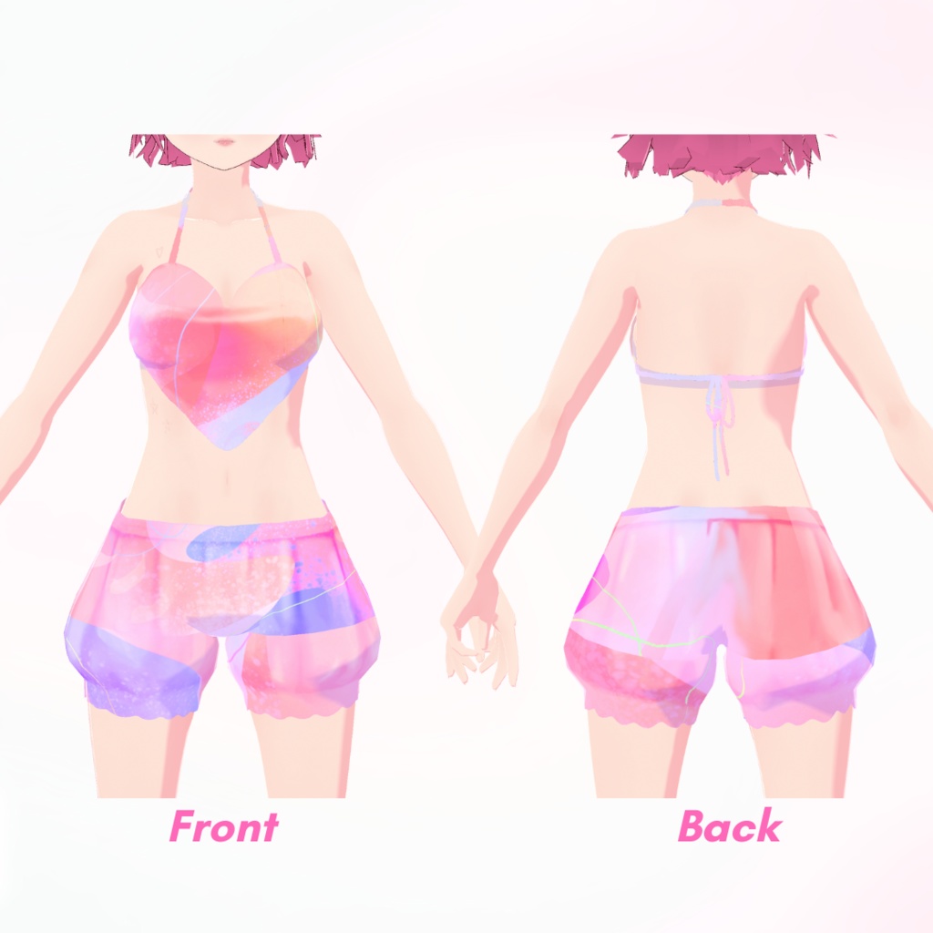 【VRoid】Heart Top Bloomers Set
