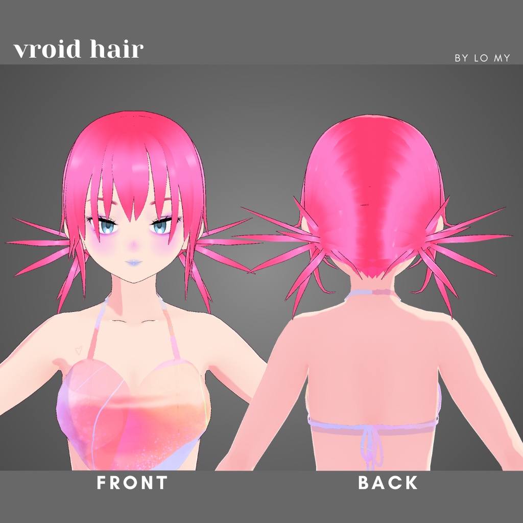 【VRoid】Hair Preset Spiky Twintails