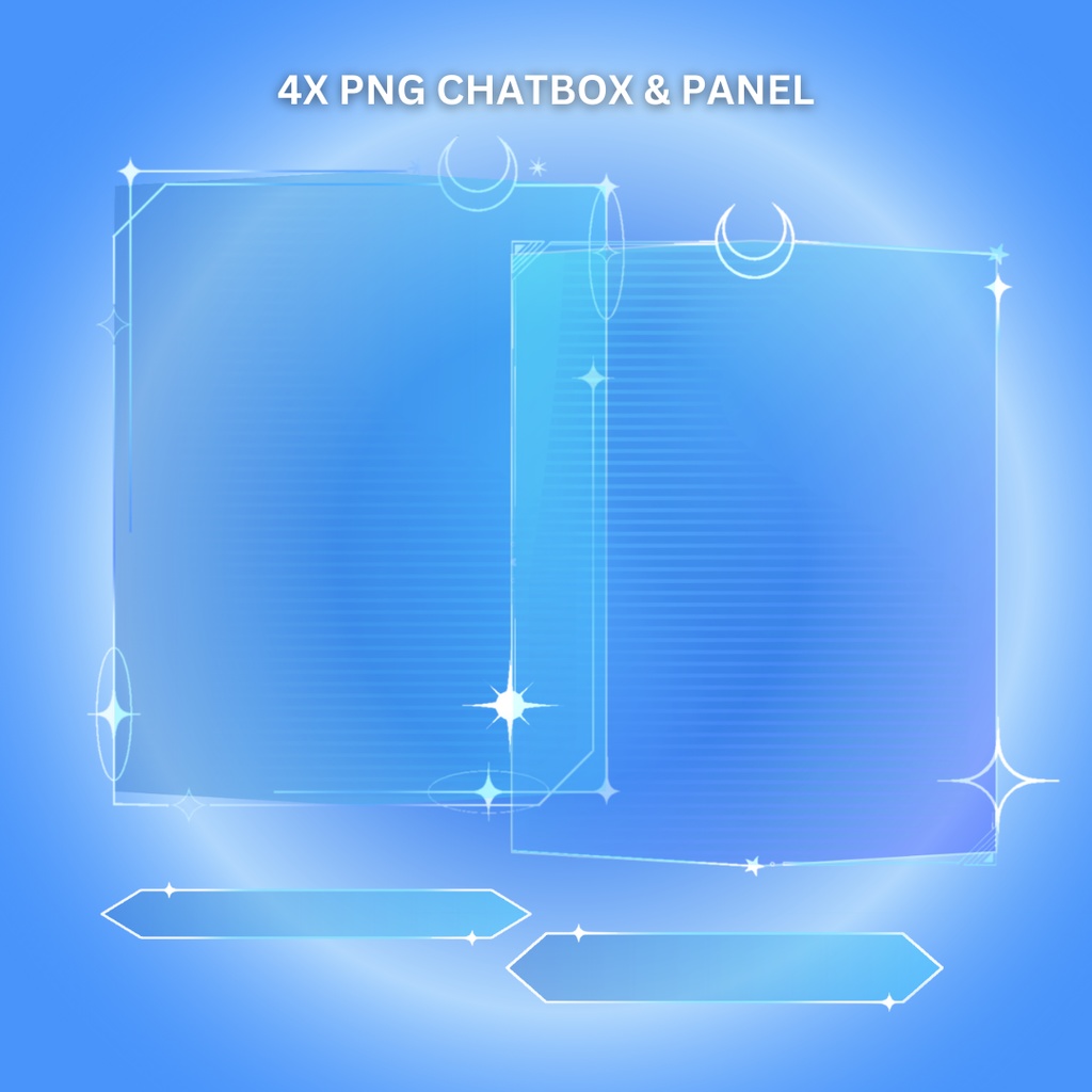 【Stream Overlays】Moon & Stars Chatting Screen