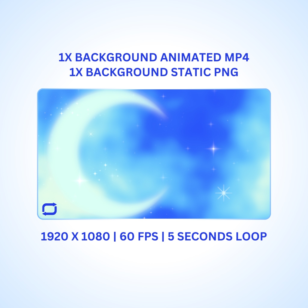 【Stream Overlays】Moon & Stars Chatting Screen