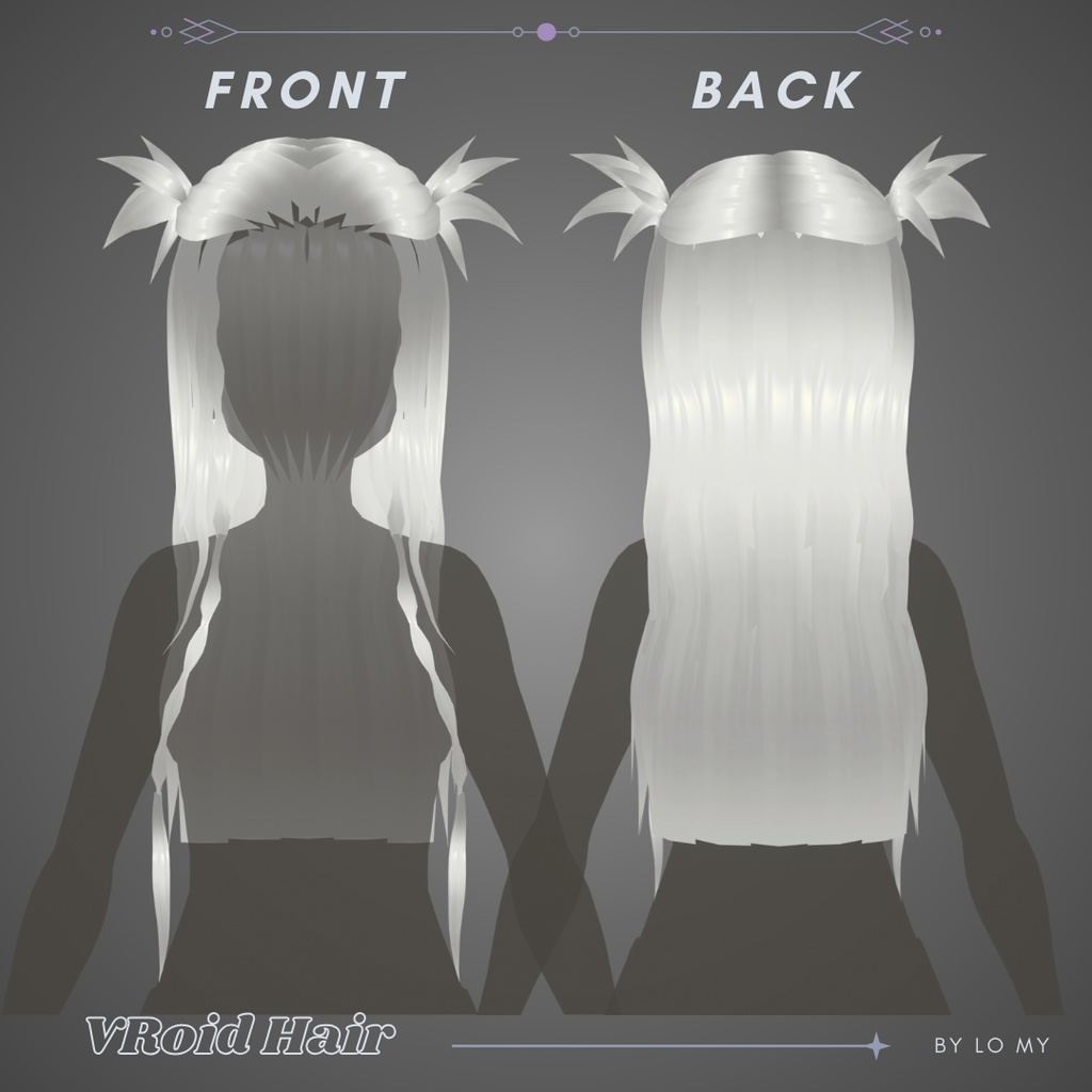 【VRoid】Hair Preset Spiky Half Updo