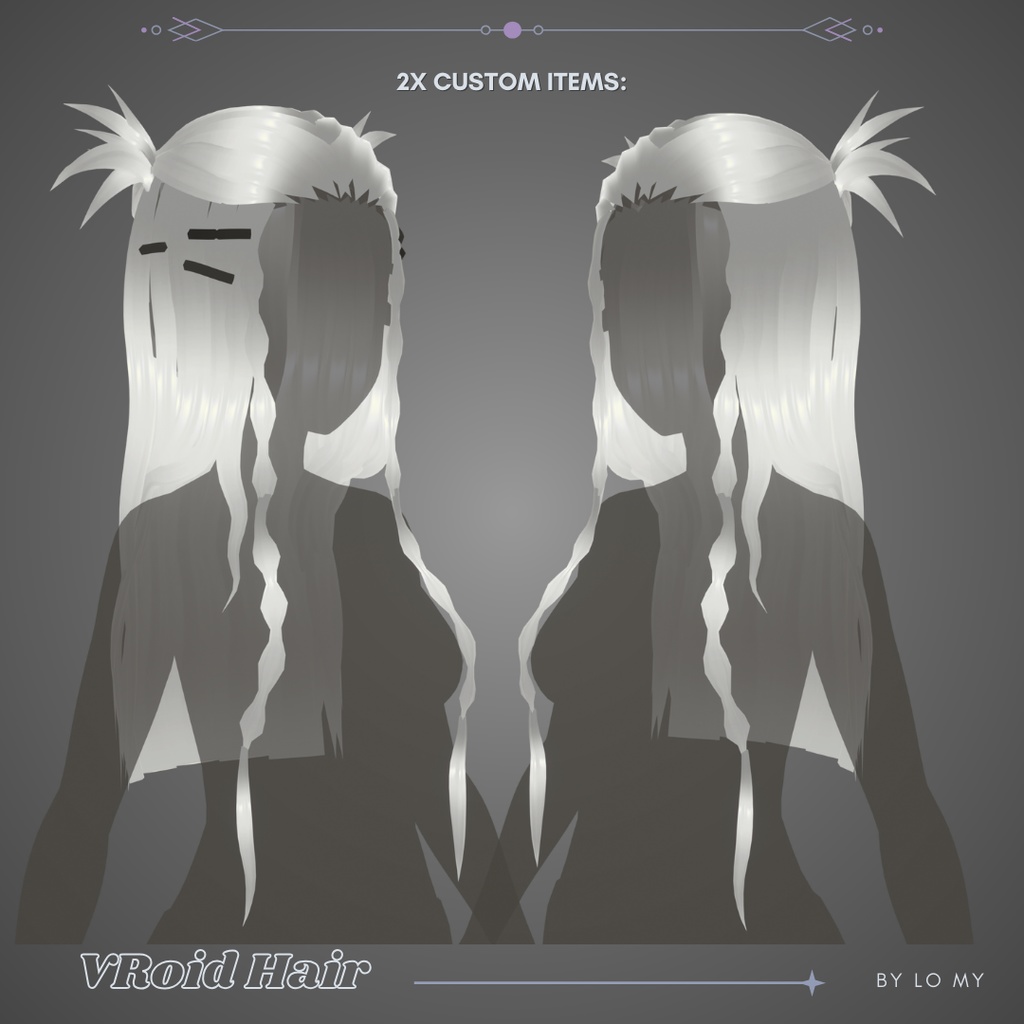 【VRoid】Hair Preset Spiky Half Updo