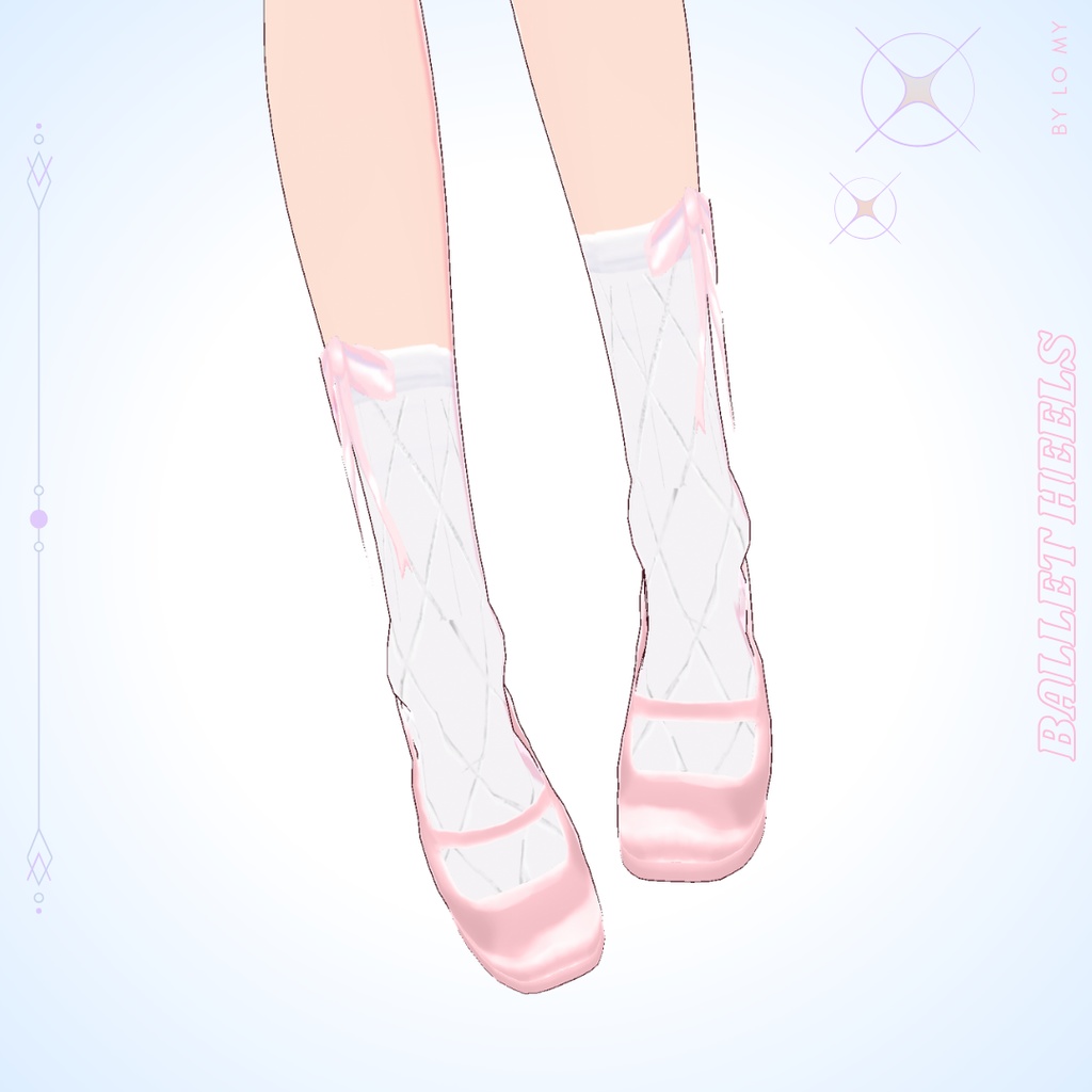 【VRoid】Ballet Style Heels & Ribbon Socks