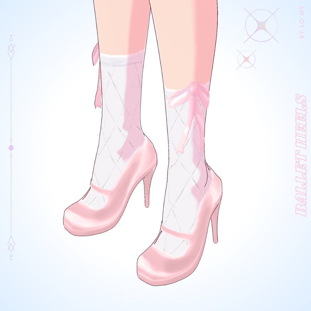 【VRoid】Ballet Style Heels & Ribbon Socks