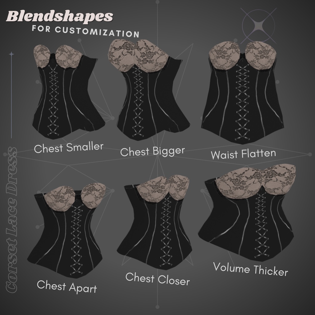 Lace Corset Dress & Sleeves Set