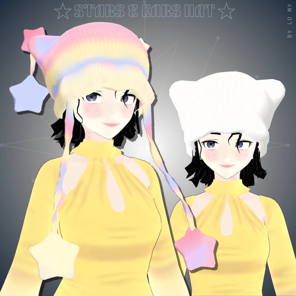 Stars & Ears Knit Hat / Beanie