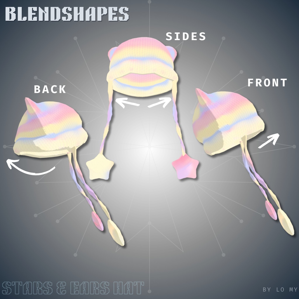 Stars & Ears Knit Hat / Beanie