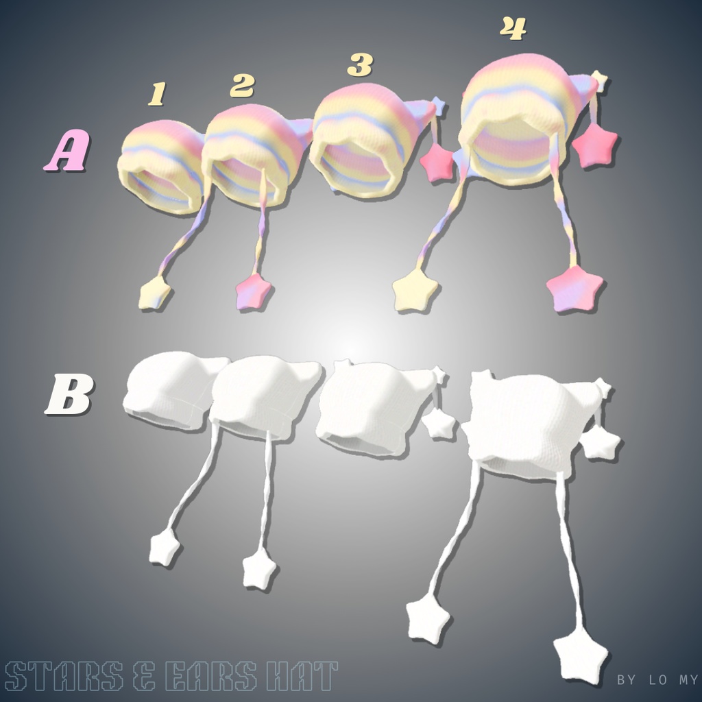 Stars & Ears Knit Hat / Beanie