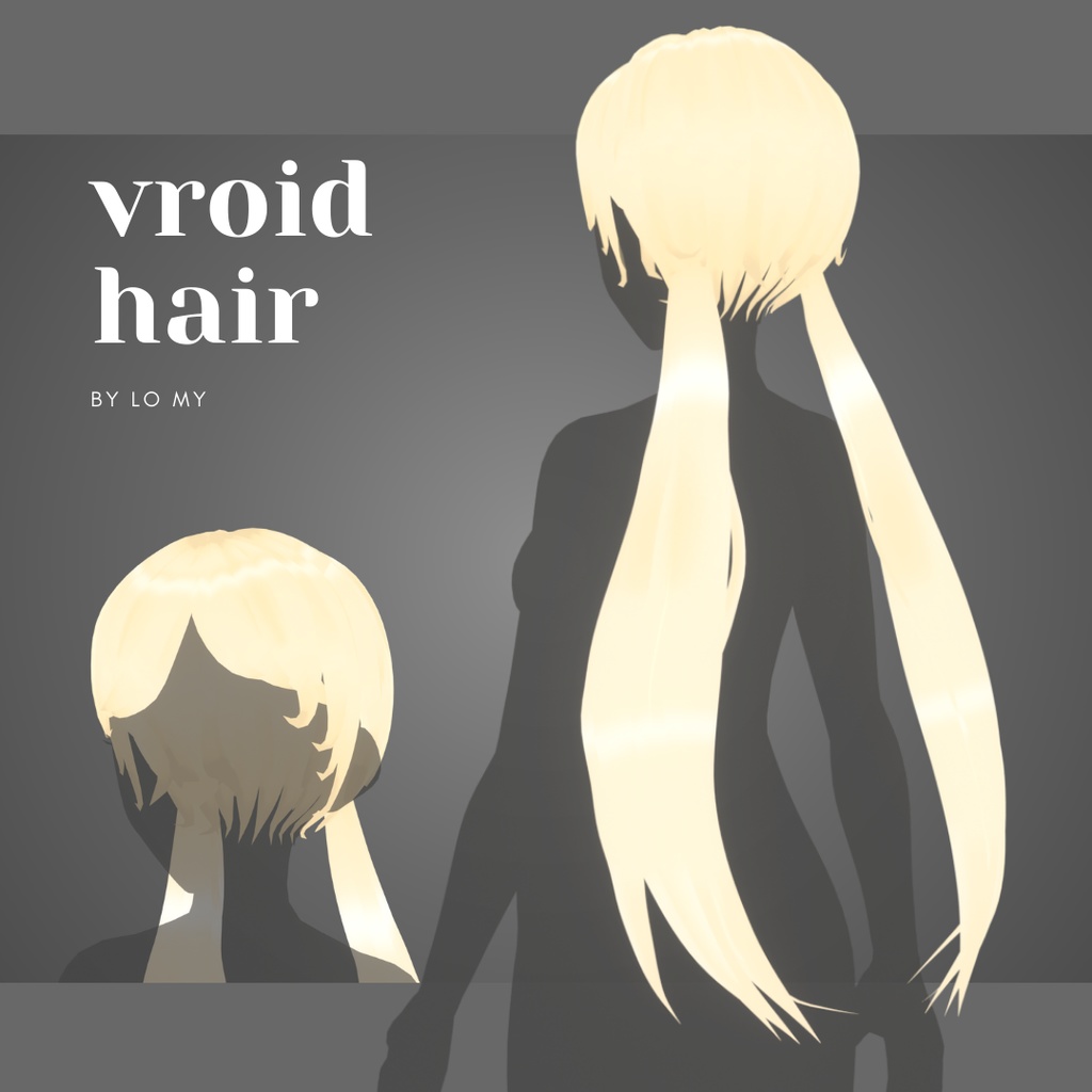 【VRoid】Hair Preset Casual Low Ponytails