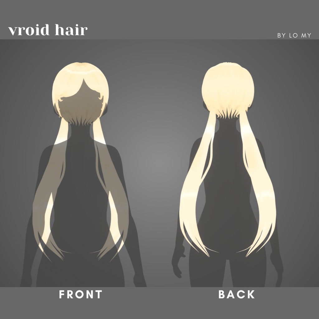 【VRoid】Hair Preset Casual Low Ponytails