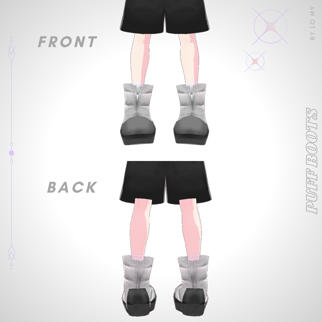 【VRoid】Puffer Boots