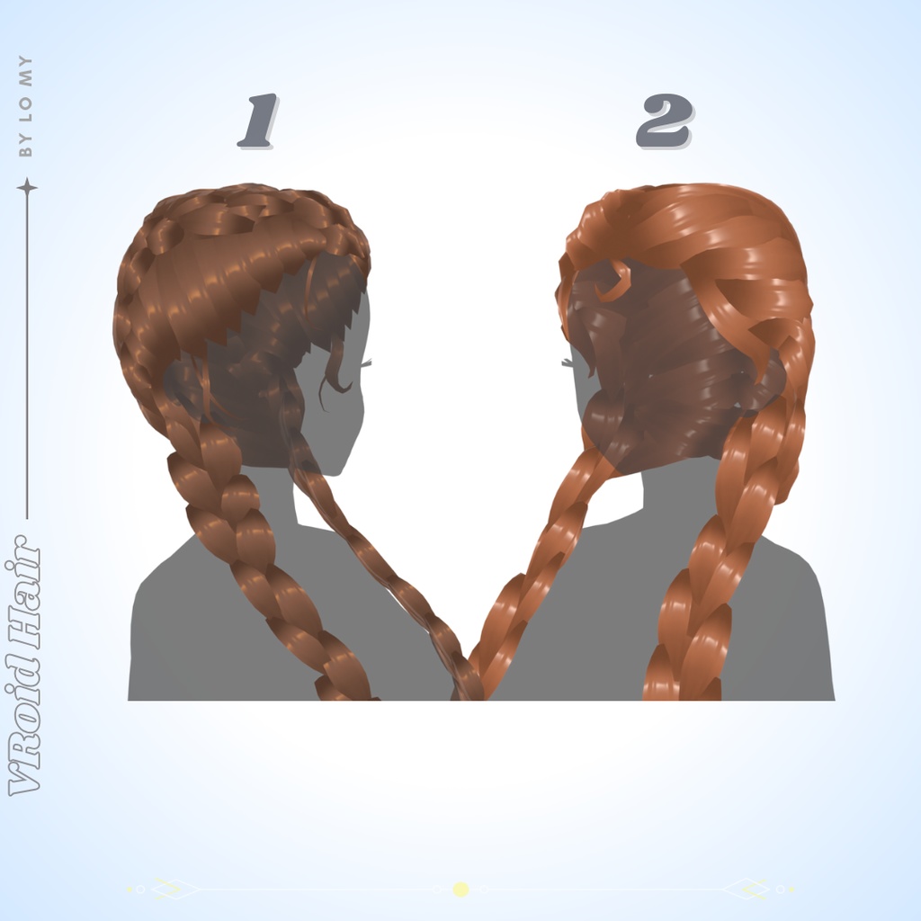 【VRoid】Hair Preset Very Long French Braids