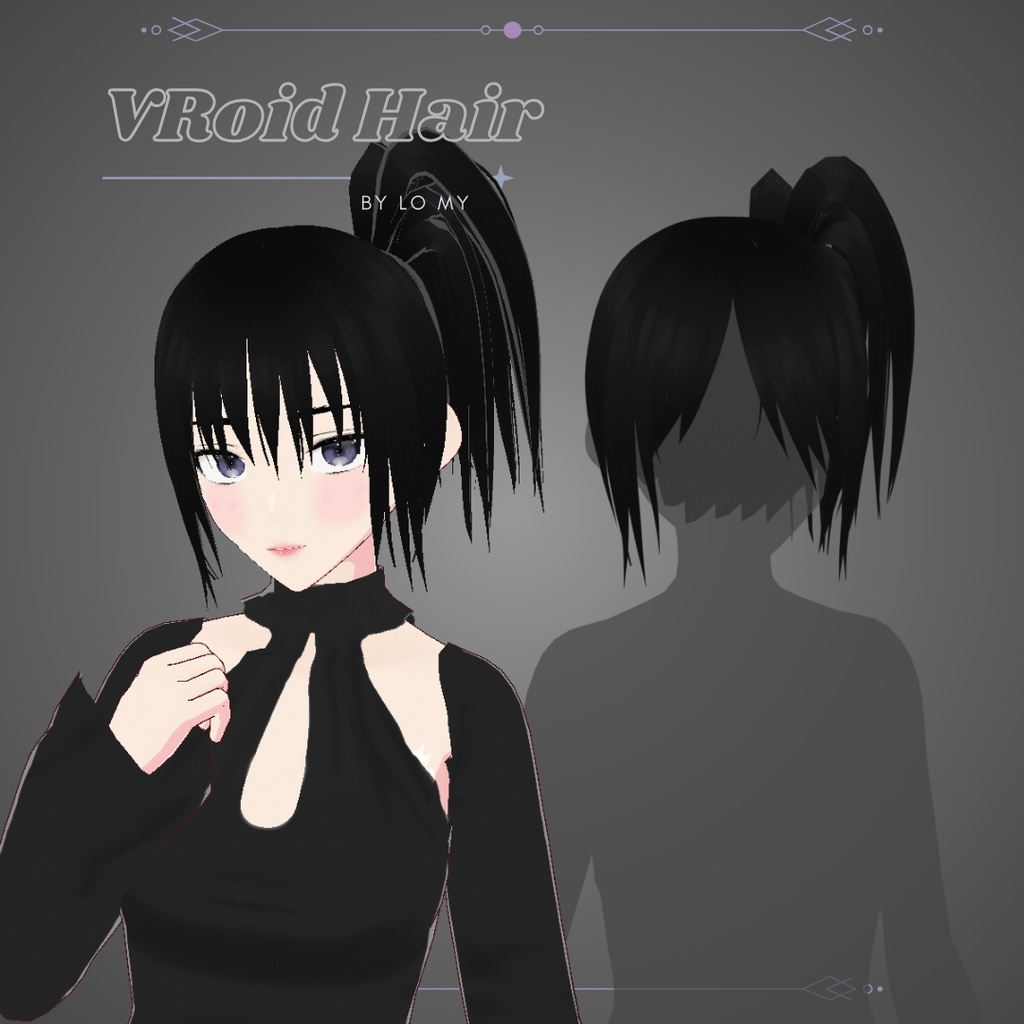 【VRoid】Hair Preset Spiky Side Ponytail
