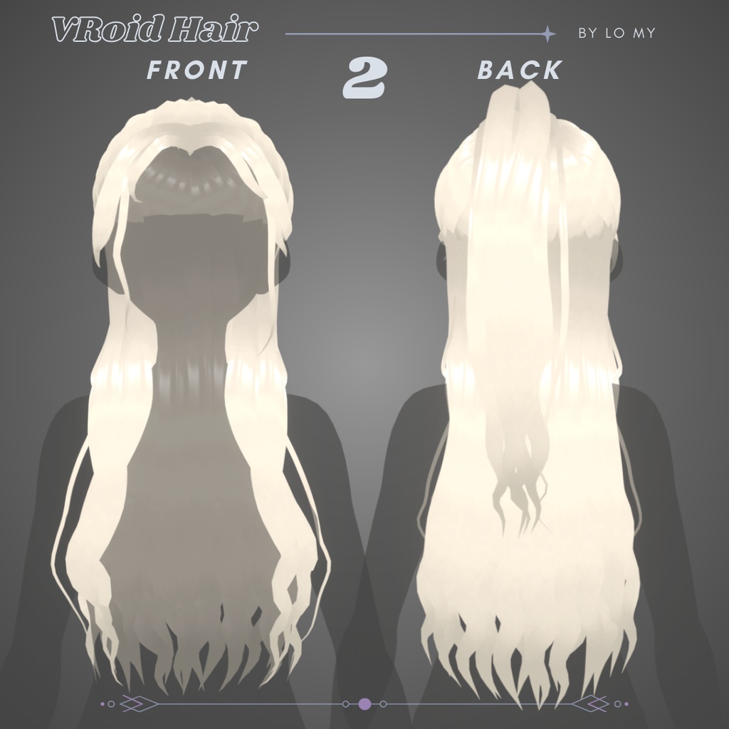 【VRoid】Hair Preset Half Up High Ponytail