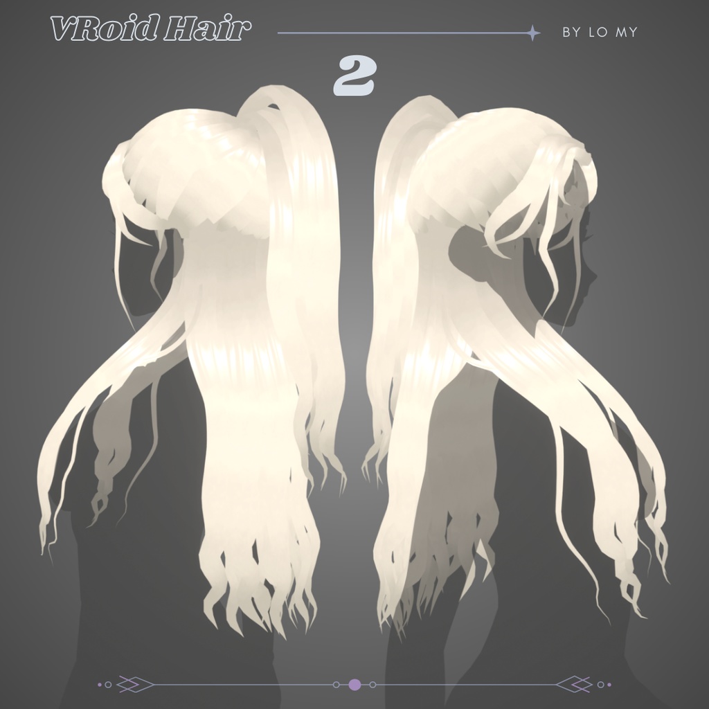 【VRoid】Hair Preset Half Up High Ponytail