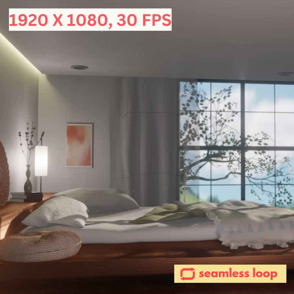 【Animated Background】Cozy & Stylish Contemporary Bedroom