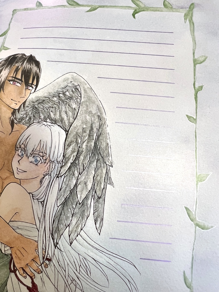 創作便箋【No.1】贖う者・マリウスシェリル(A5)「カプリスの召喚術士」