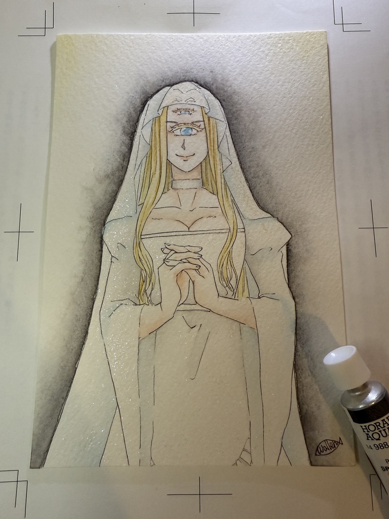 【額装作品】闇をまといし聖女