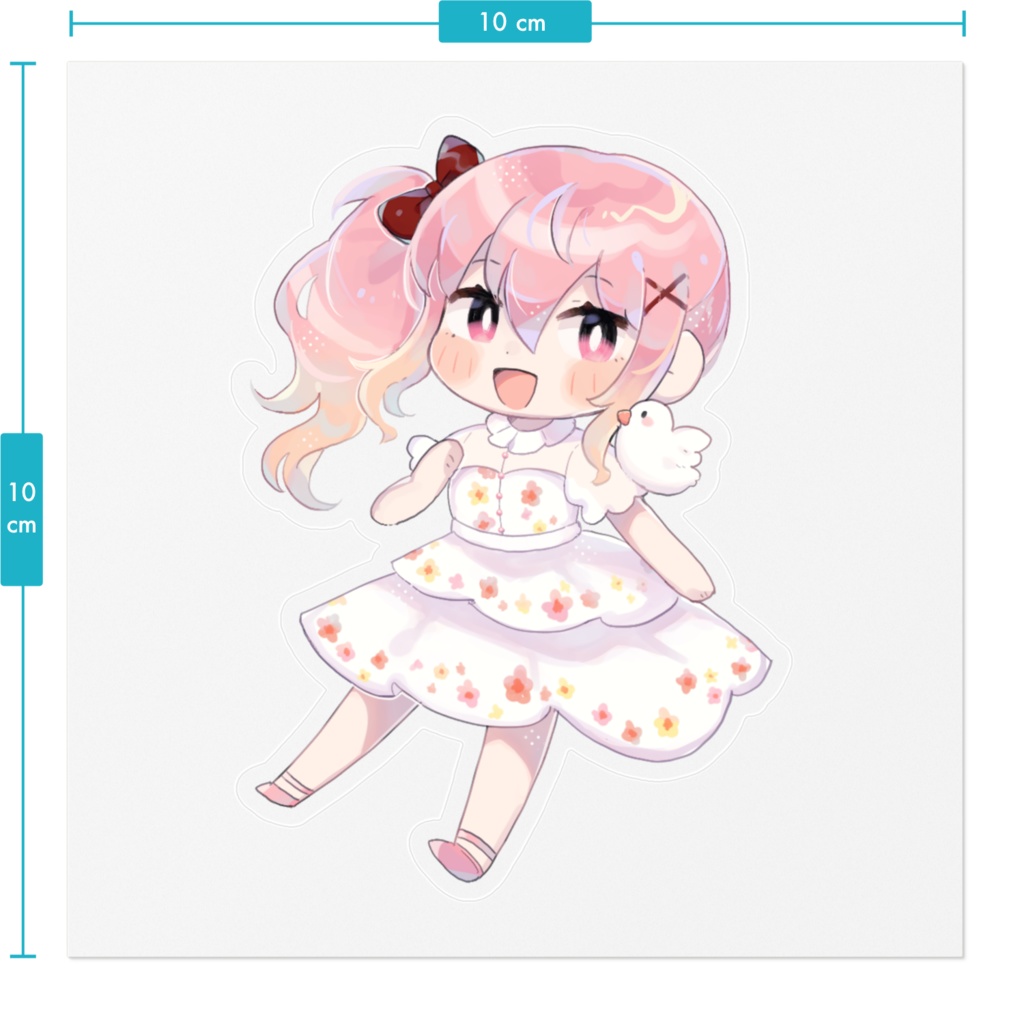 胡桃ろんステッカー(ミニキャラ)