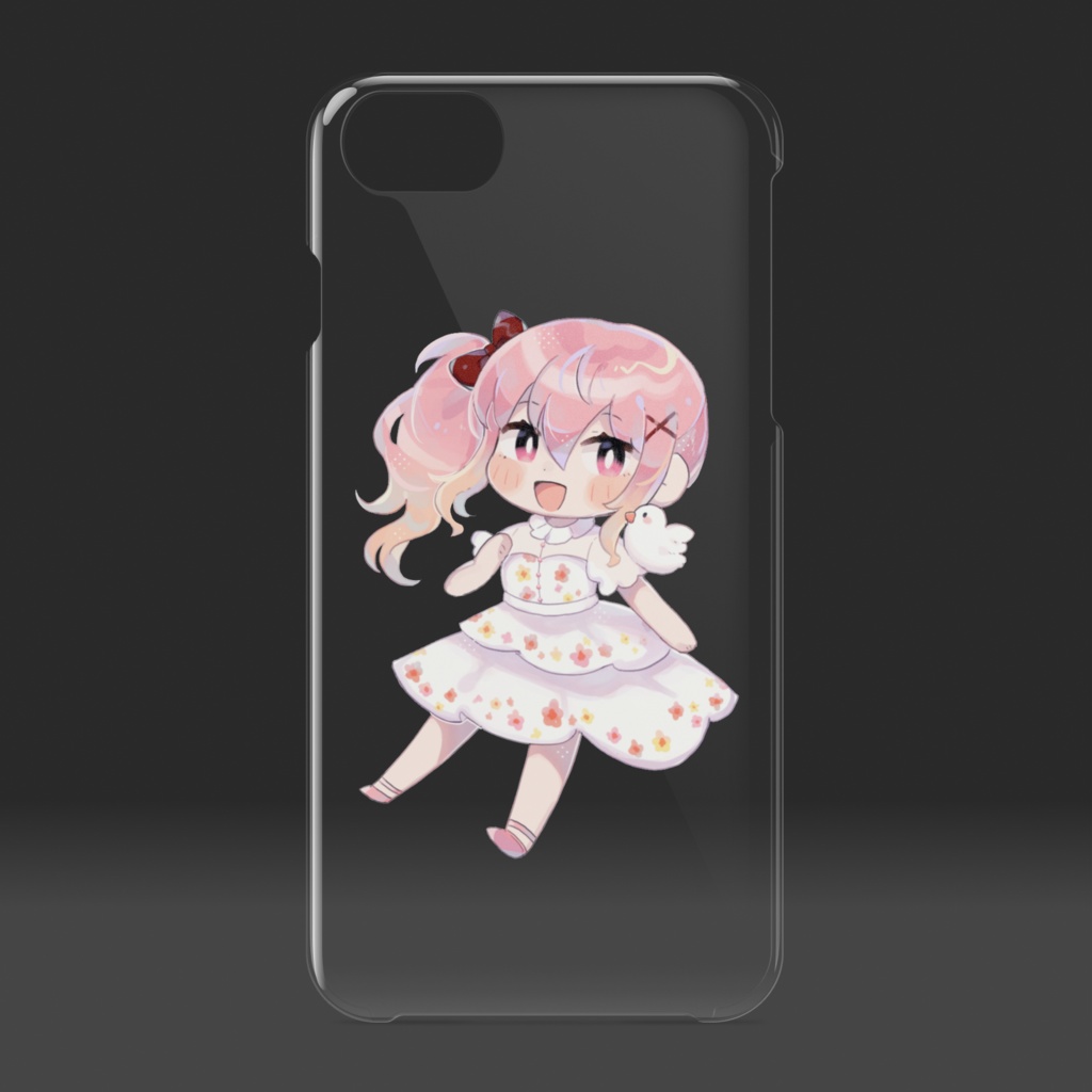 胡桃ろんクリアiPhoneケース(ミニキャラ)