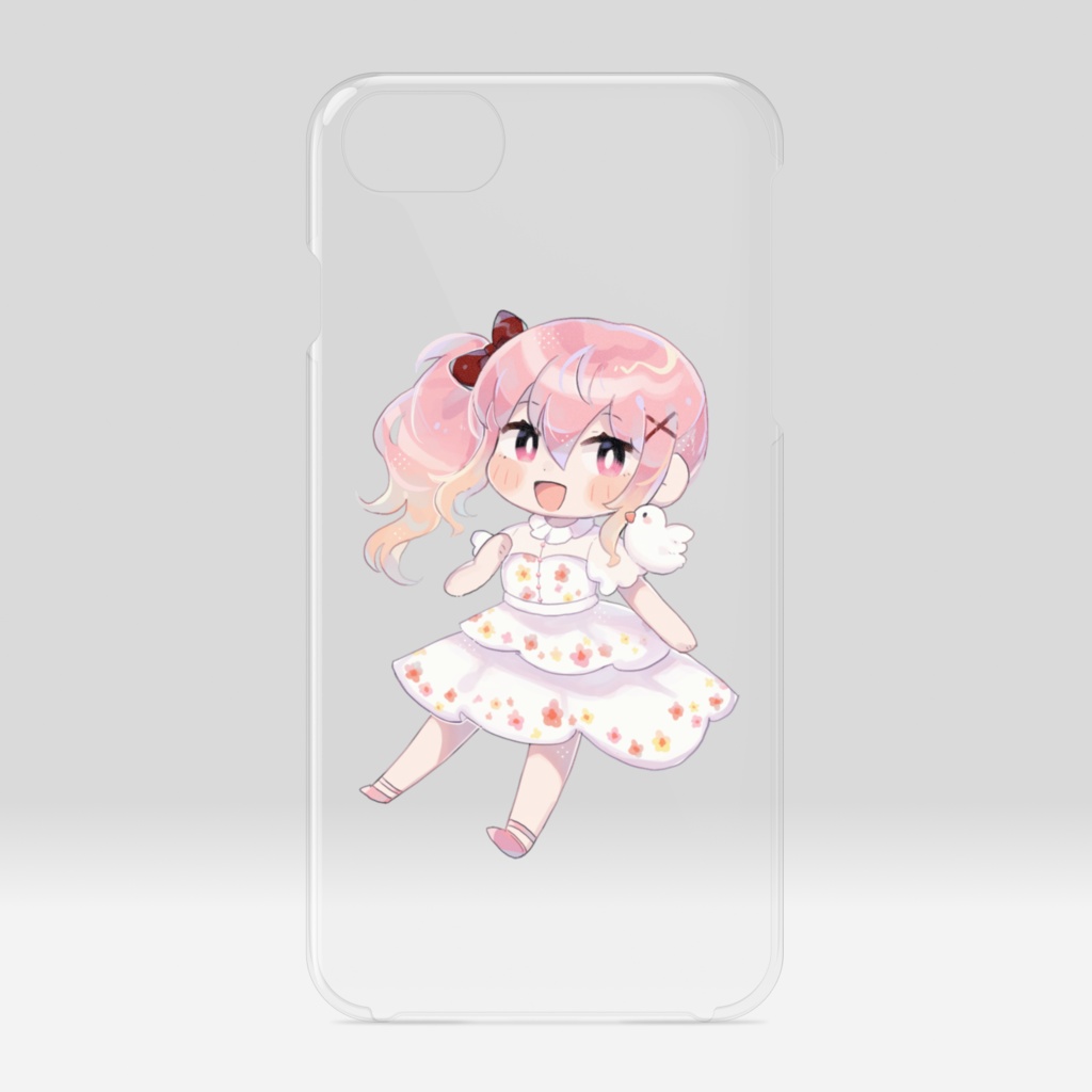 胡桃ろんクリアiPhoneケース(ミニキャラ)