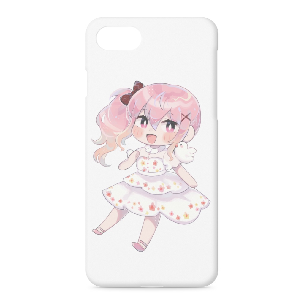胡桃ろんiPhoneケース白(ミニキャラ)