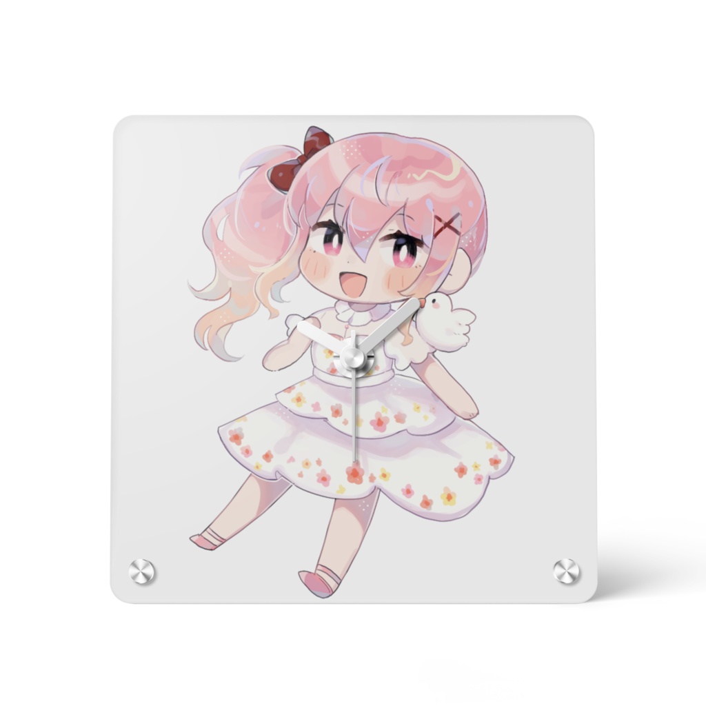 胡桃ろんアクリル時計(ミニキャラ)