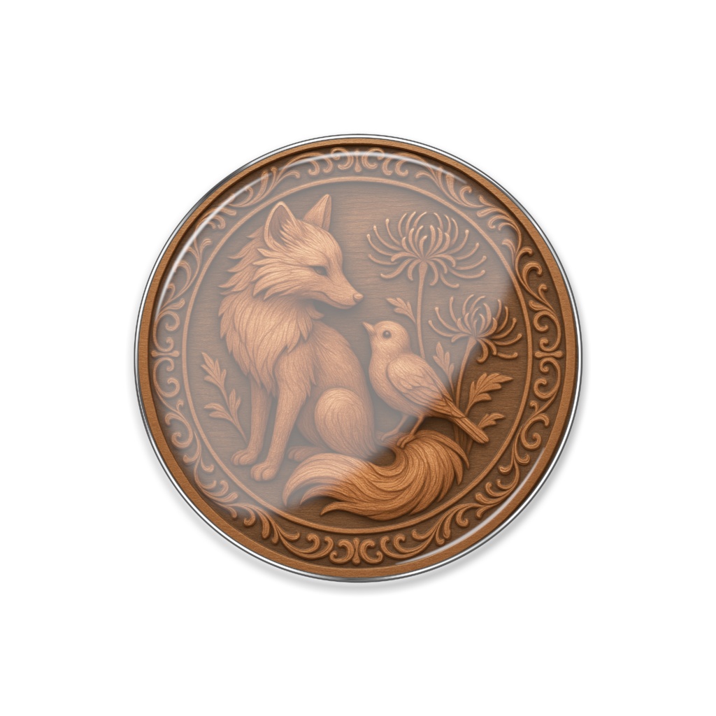 🦊寿雛🐥概念ピンバッジ