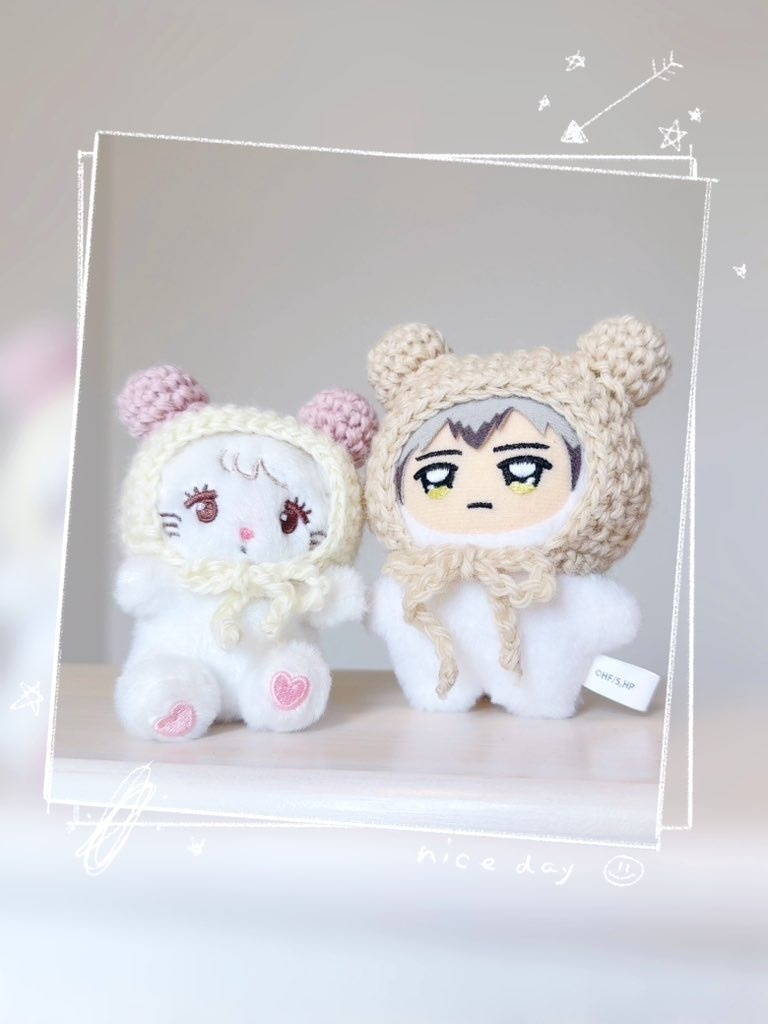 ちみけも 10cm〜ぬい くま耳ボンネット