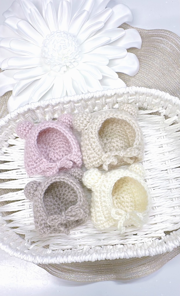 くま耳ボンネット