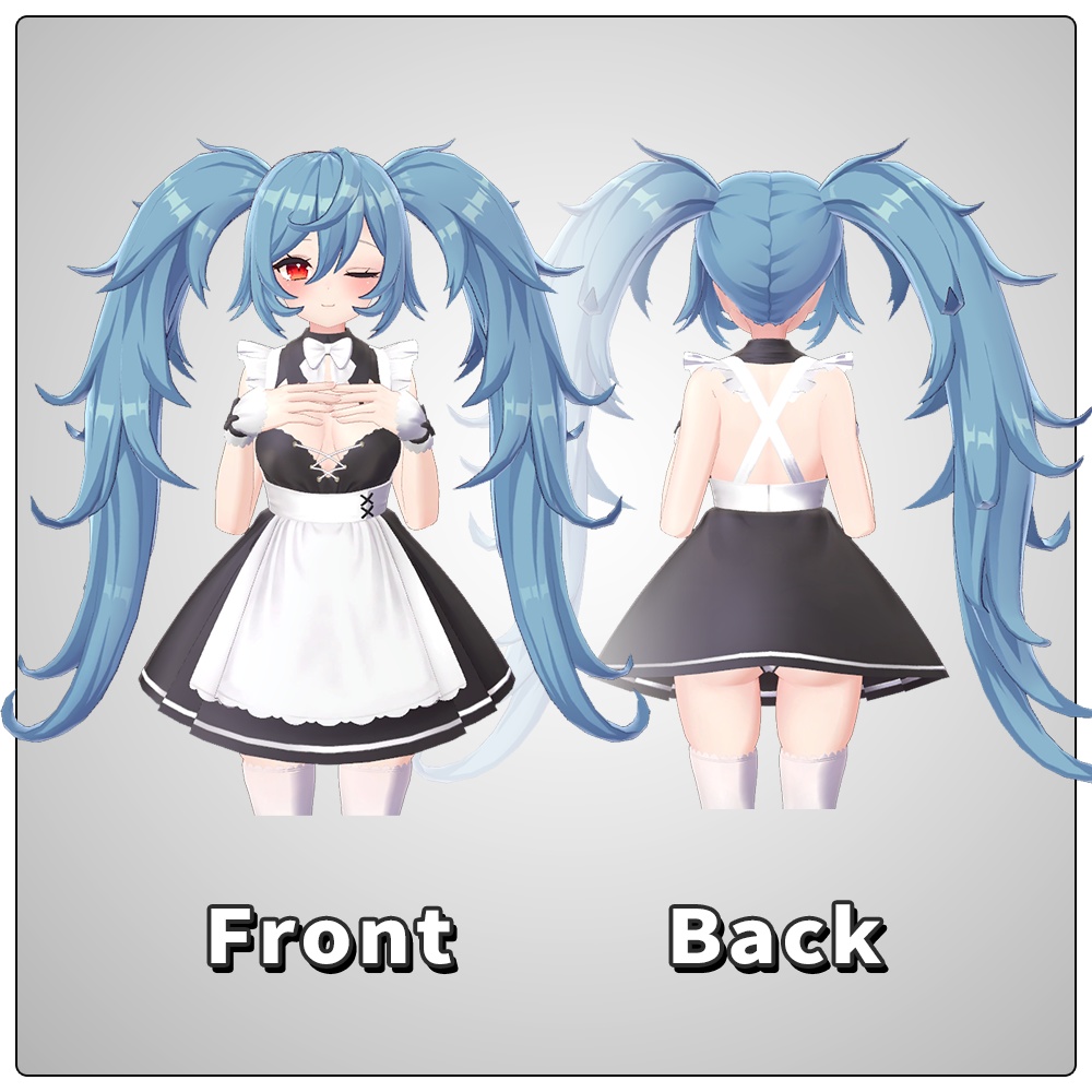 ワイルドツイン【VRC想定/髪型3Dモデル】