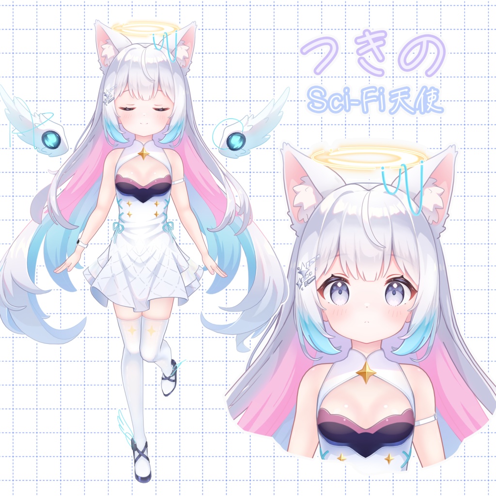 【3Dアバター】- つきの Tukino-【VRChat/VRM/パーフェクトシンク】