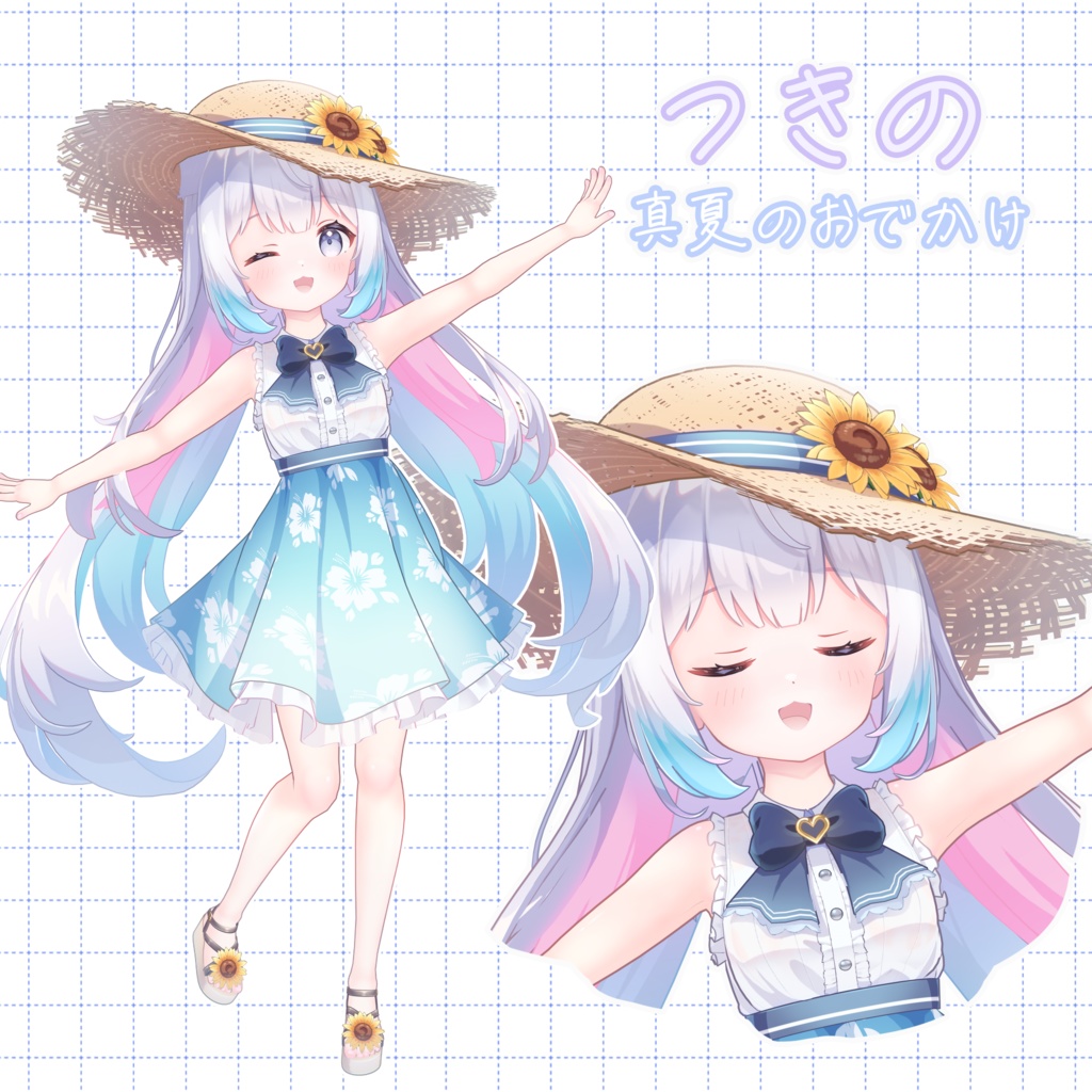 【3Dアバター】- つきの Tukino-【VRChat/VRM/パーフェクトシンク】